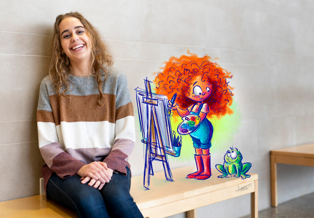 Aubrey Kruse and her illustration