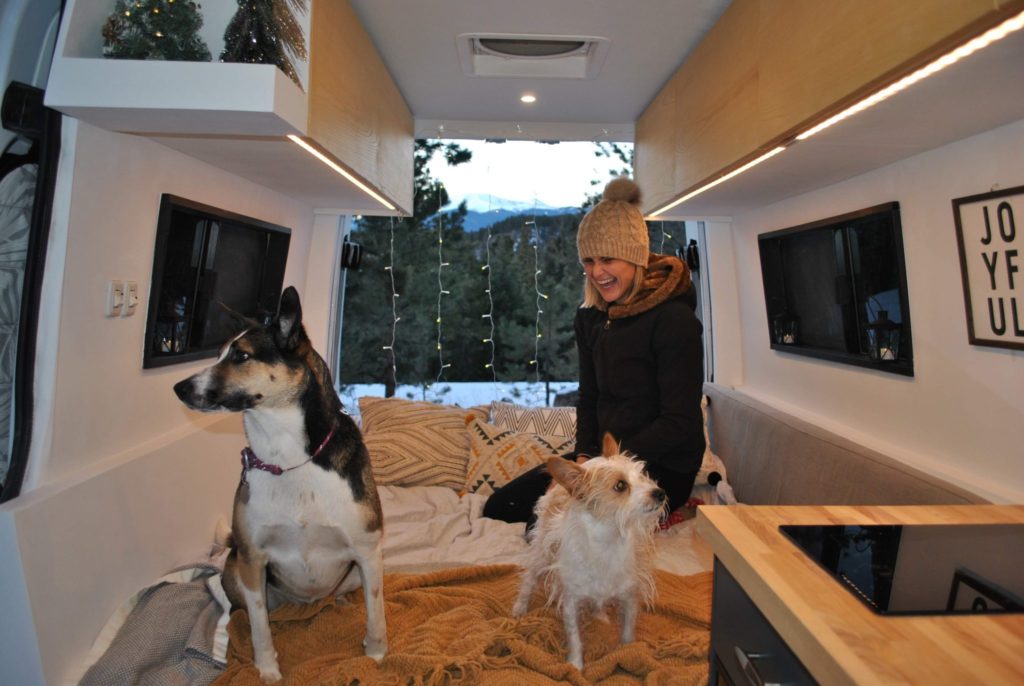 Katie Bessert and her dogs
