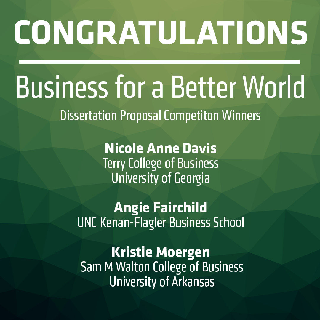 business for a better world dissertation proposal competition