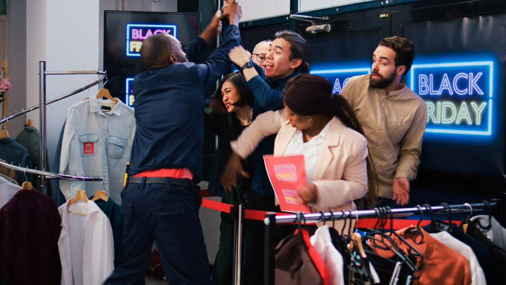 Stock photo of a Black Friday shopping event