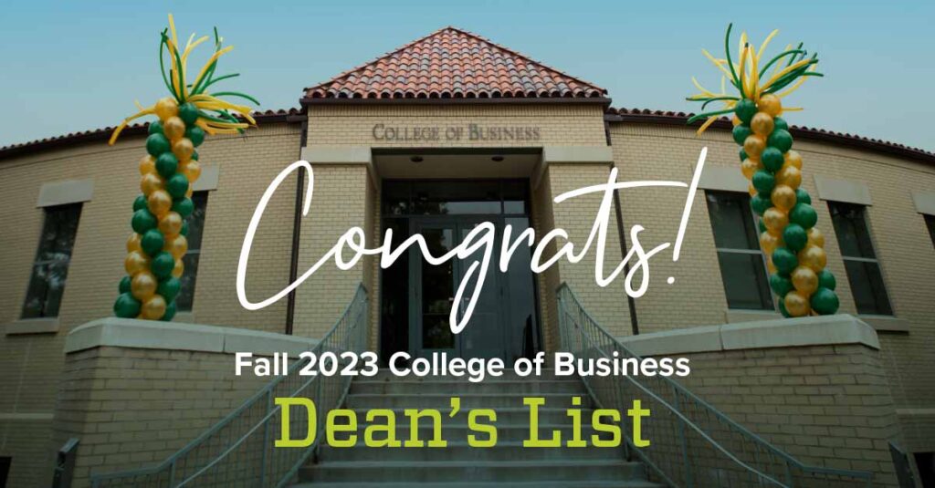 Dean's List Honorees Fall 2023
